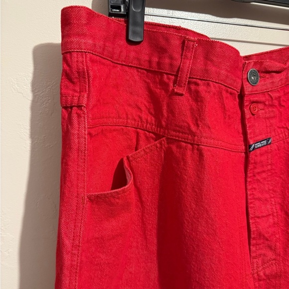 Vtg. Marithe Francois Girbaud 80’s Baggy Jeans Red Size 42 Brand X Authentic Fit - Picture 13 of 16